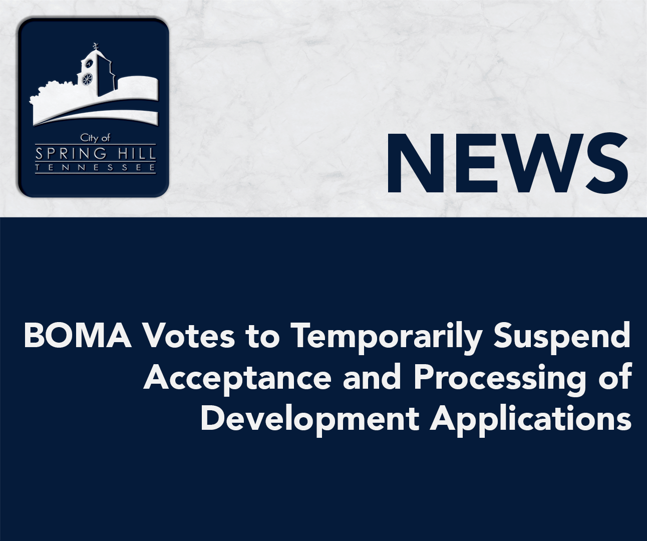 Development Applications Temporarily Suspended 