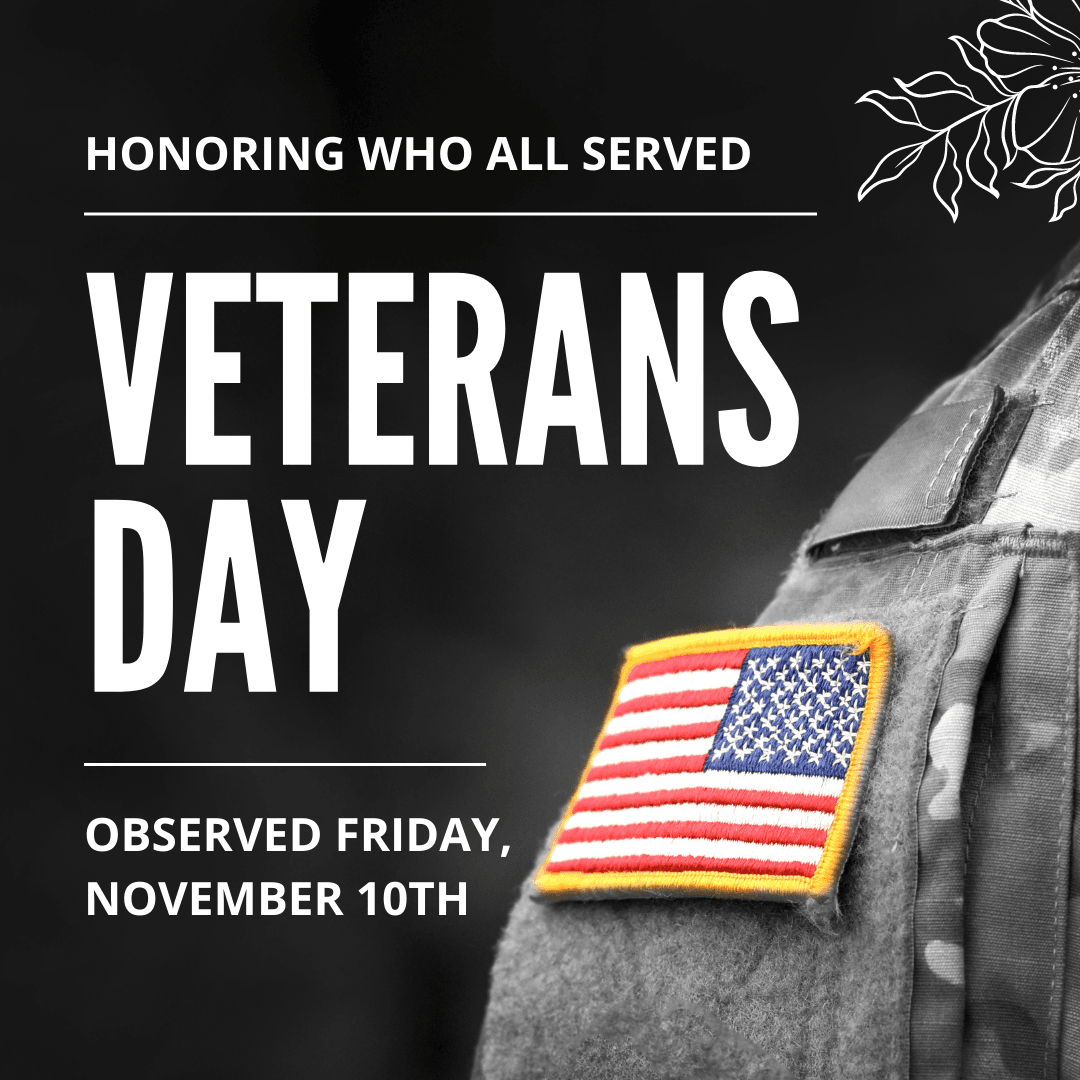 closed Veterans Day 2023