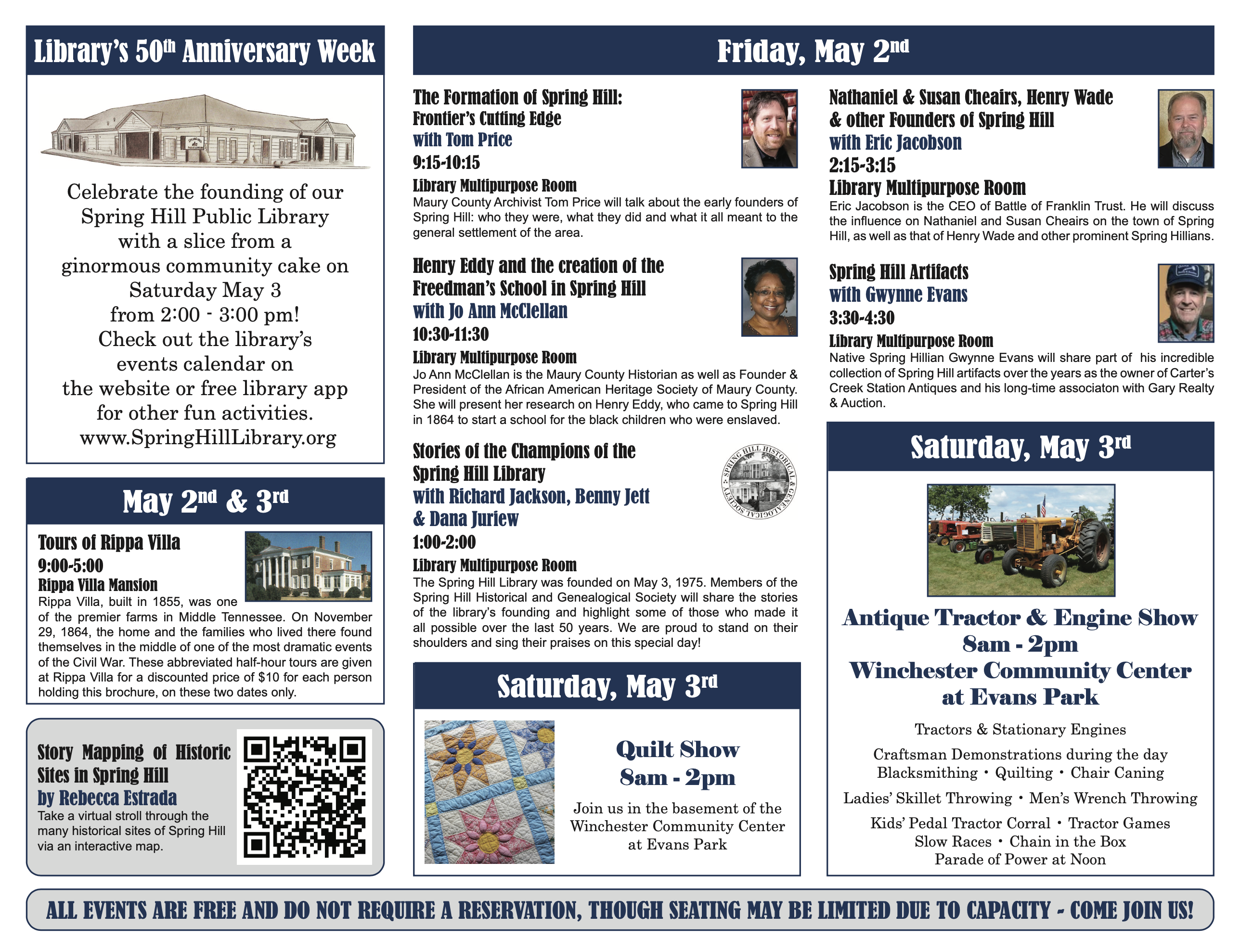 Founders Day Events Schedule